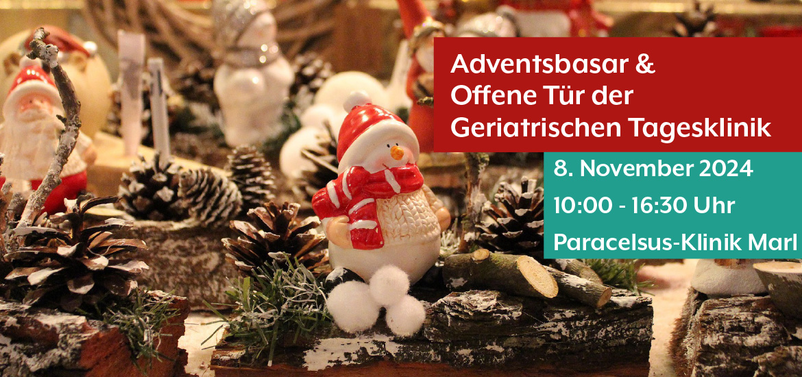 Großer Adventsbasar und offene Tür der Geriatrischen Tagesklinik 